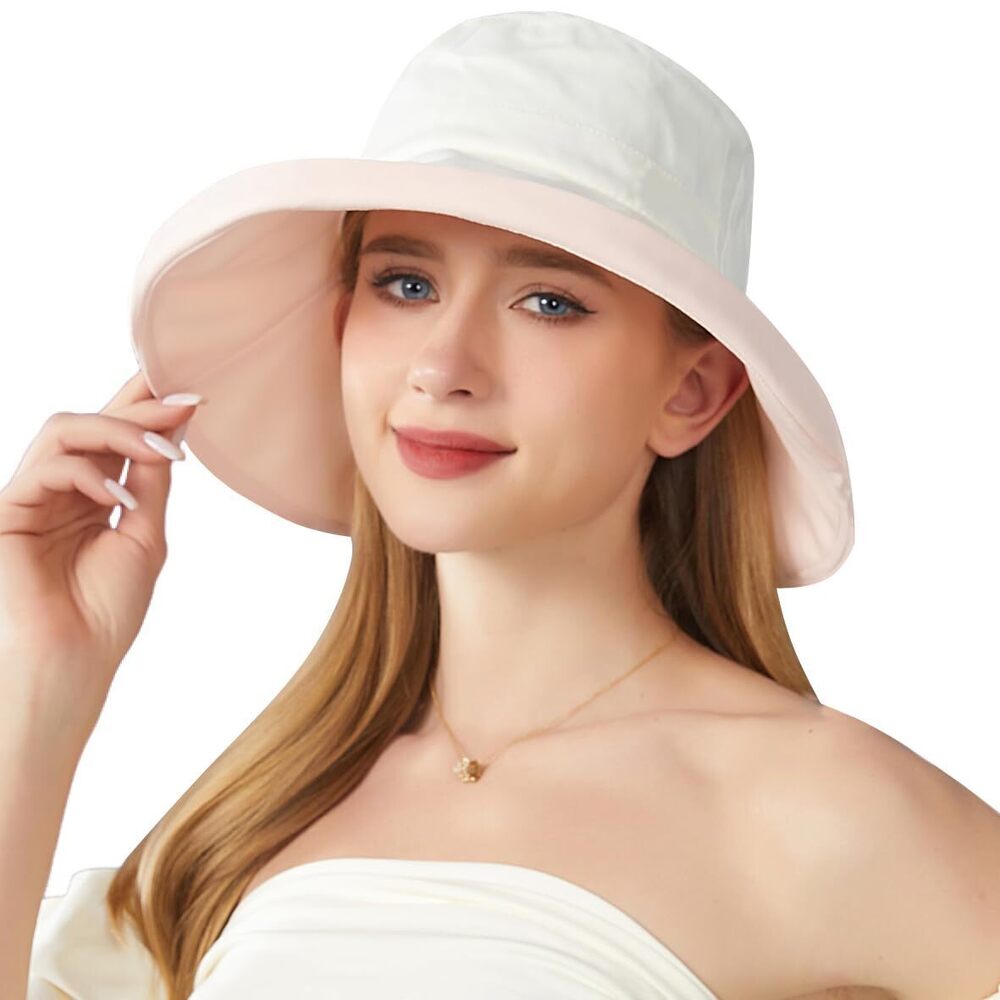 7512 Wide Brim Sun Hats Summer UV Protection Bucket Fishing Hat for Beach